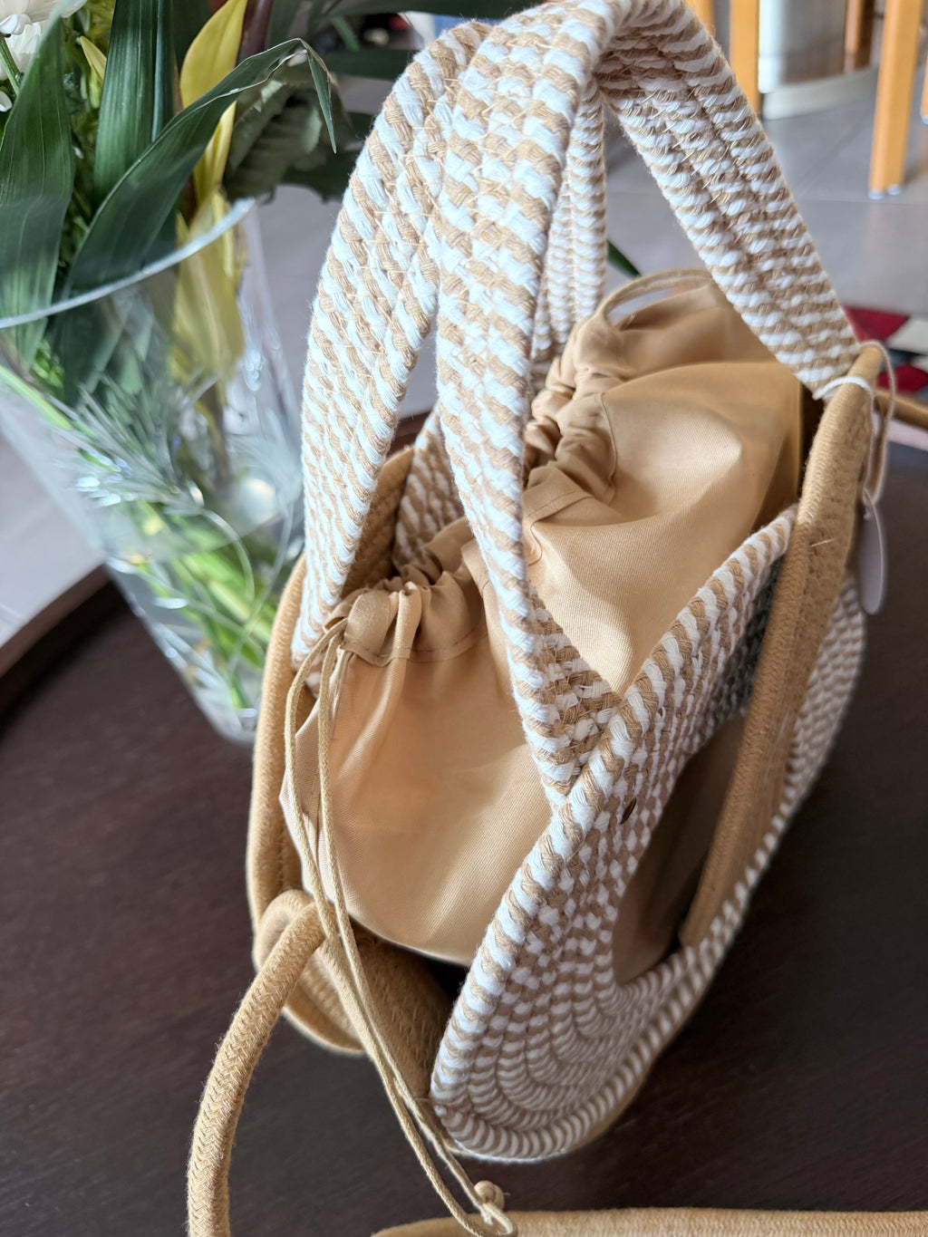 Sac Cabas d'Été en Corde Tressée Géo – Style Bohème & Vacances