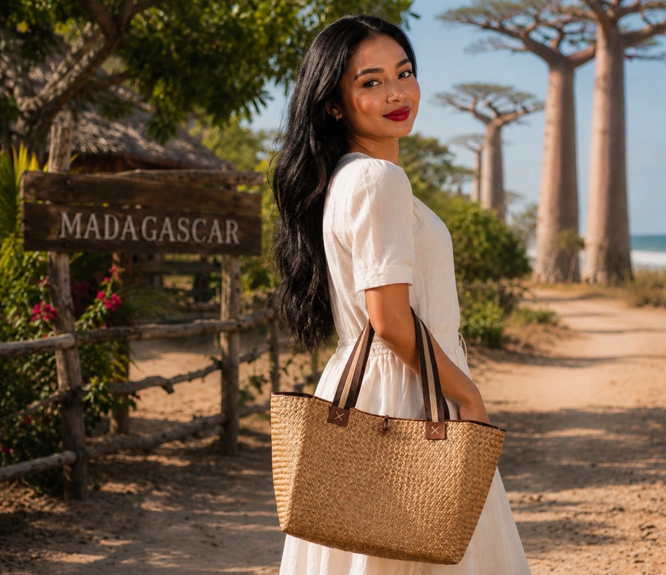 Grand Sac Cabas de Plage en Paille Tressée – Esprit Voyage & Évasion