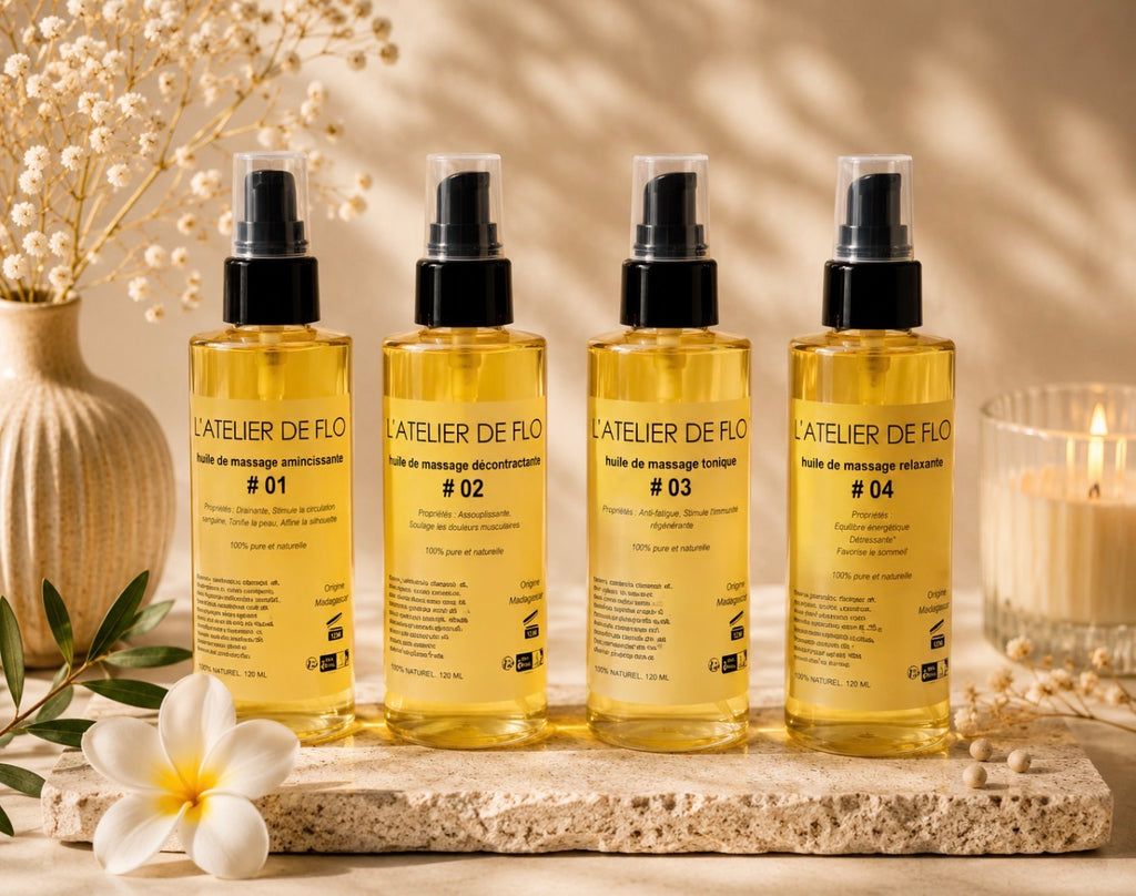 Huile de Massage Relaxante #04 – Équilibre & Détente – 150 ml