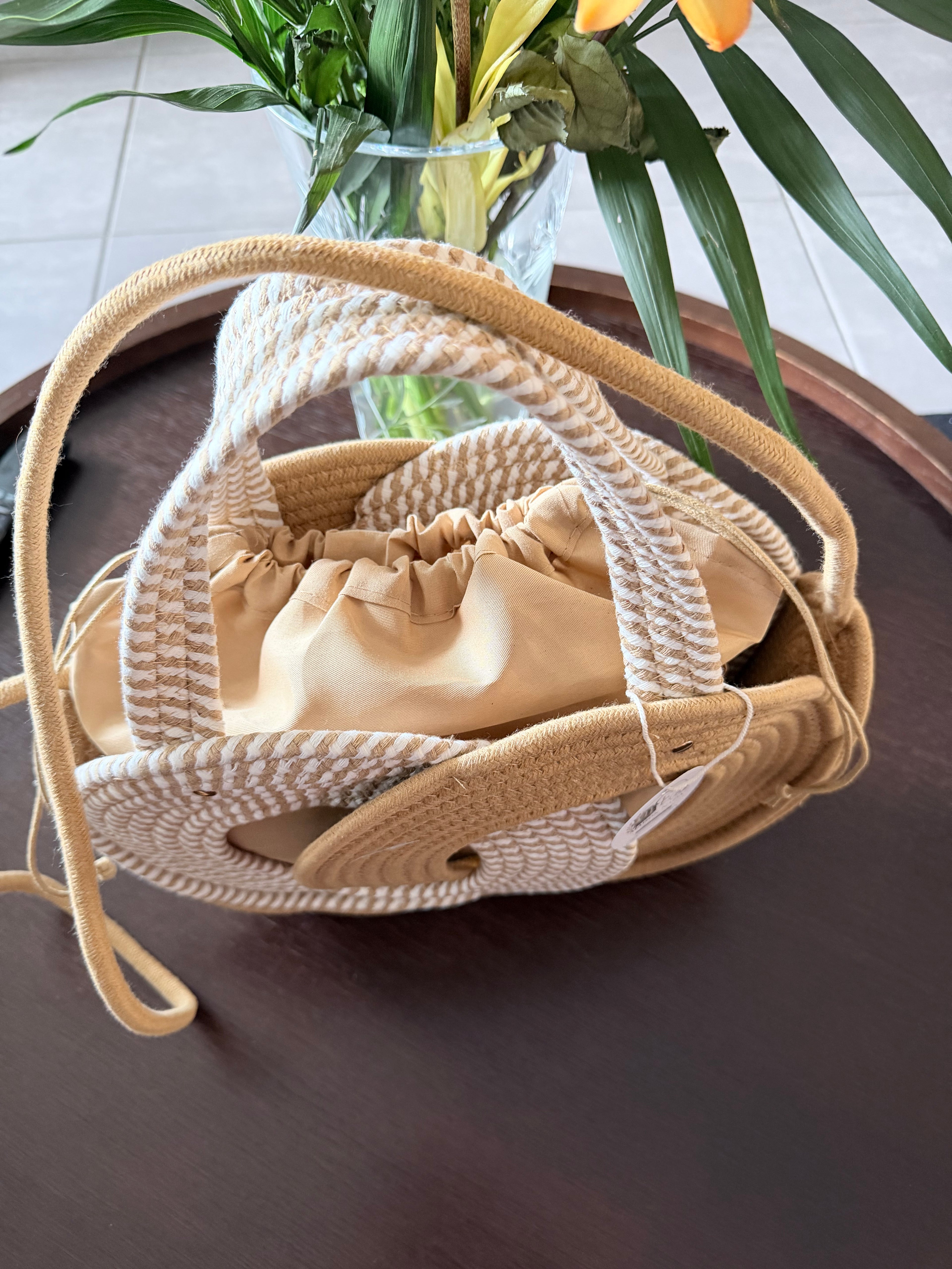 Sac Cabas d'Été en Corde Tressée Géo – Style Bohème & Vacances