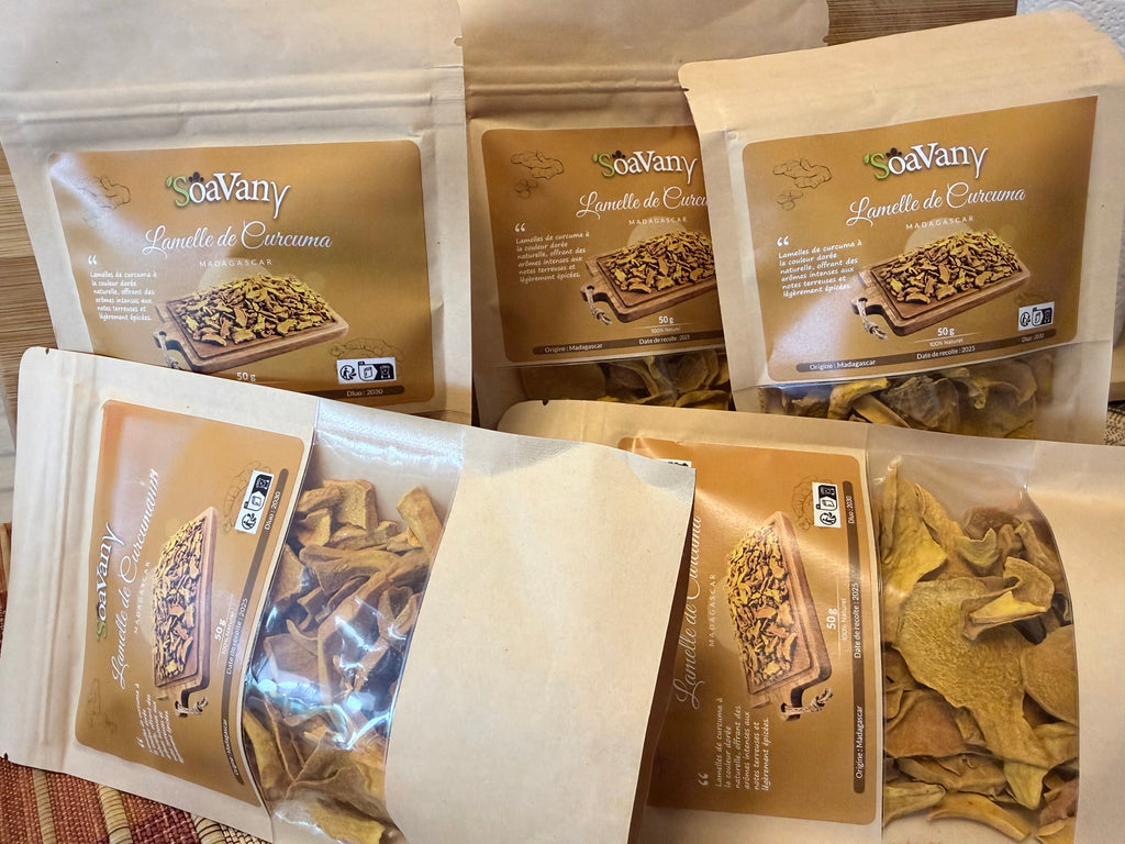 Lamelles de Curcuma de Madagascar – 50g