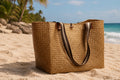 Grand Sac Cabas de Plage en Paille Tressée – Esprit Voyage & Évasion