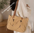 Grand Sac Cabas Bohème-Chic Entrelacé – L'Élégance de l'Été