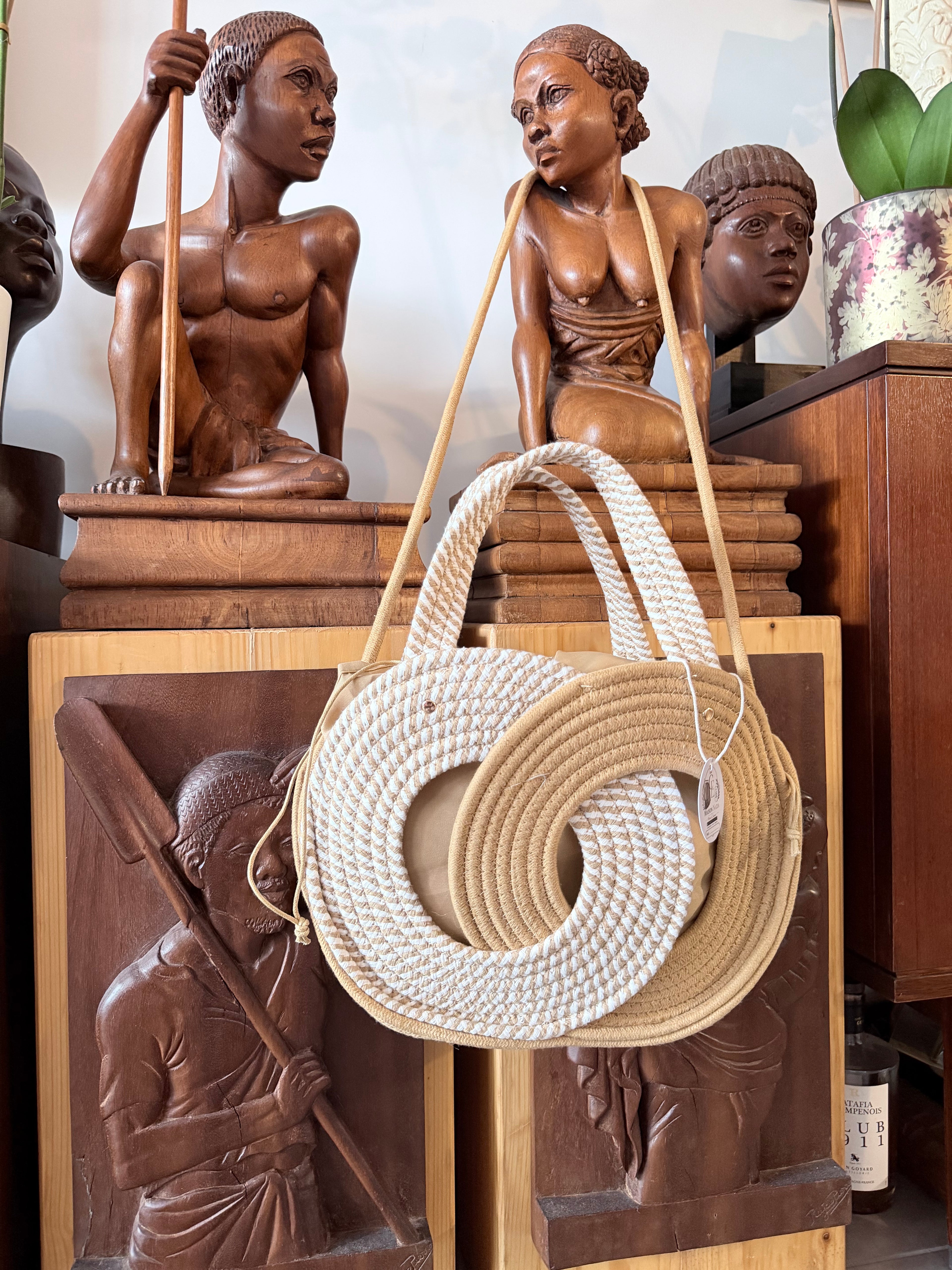 Sac Cabas d'Été en Corde Tressée Géo – Style Bohème & Vacances