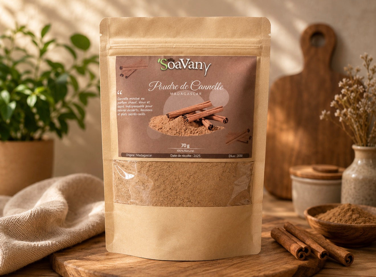Poudre de Cannelle Premium – Madagascar – 70g
