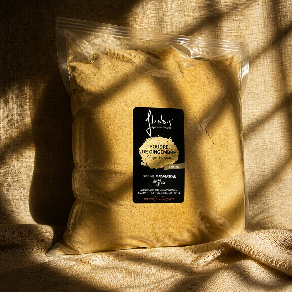 Poudre de Gingembre de Madagascar - Intensité Premium (Sachet de 1 kg)