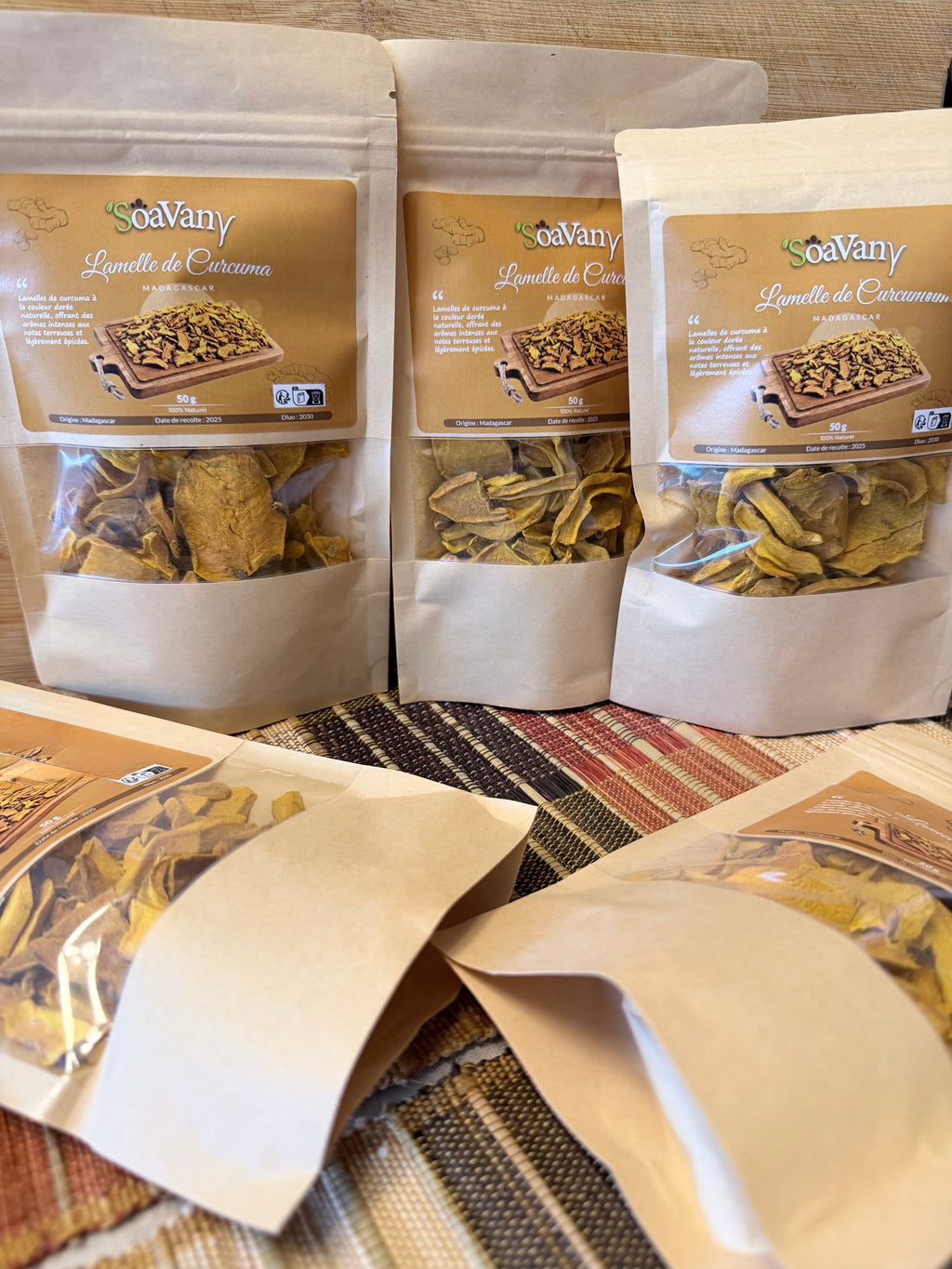 Lamelles de Curcuma de Madagascar – 50g