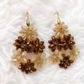 Boucles d’oreilles femme tendance Florales "Lumière d'Ambre" – Bohème Chic