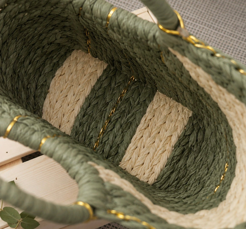 Sac Panier "L'Éventail Doré" – L'Échappée Bohème