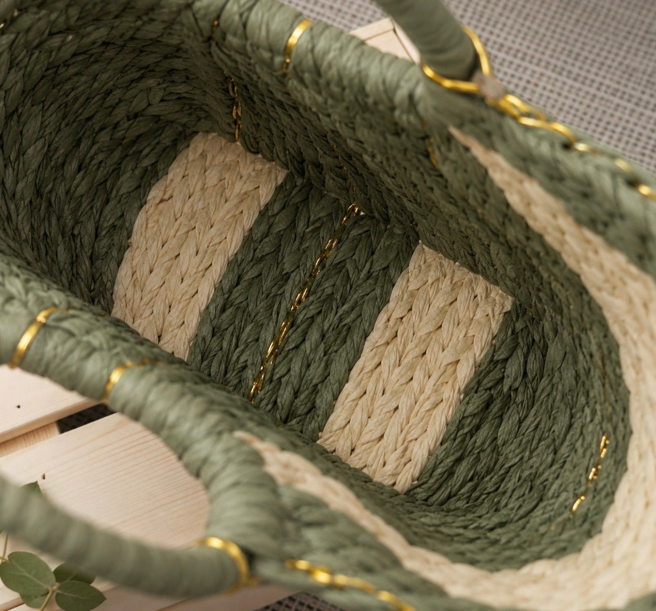 Sac Panier "L'Éventail Doré" – L'Échappée Bohème