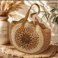 Sac Cabas Rond Tricoté "Granny" – L'Esprit Rétro-Bohème de l'Été