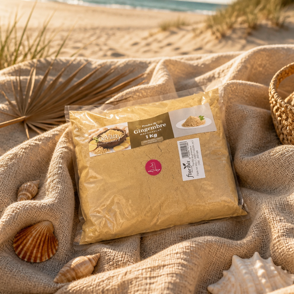 Poudre de Gingembre de Madagascar - Intensité Premium (Sachet de 1 kg)