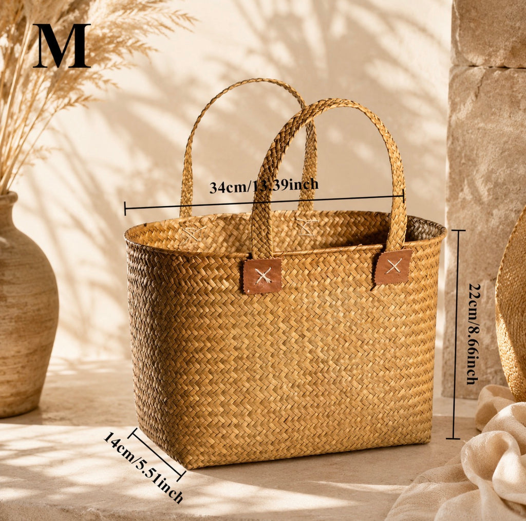Sac Panier Artisanal "Le Tressé Authentique" – L'Échappée Bohème
