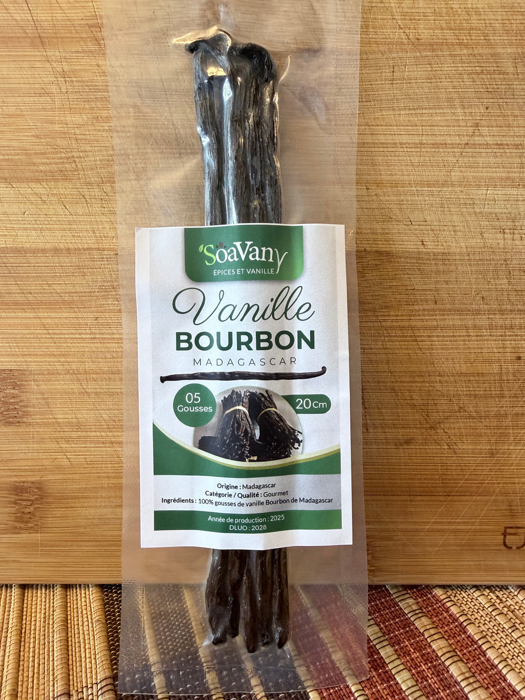 Vanille Bourbon de Madagascar – 5 Gousses Gourmet de 20cm